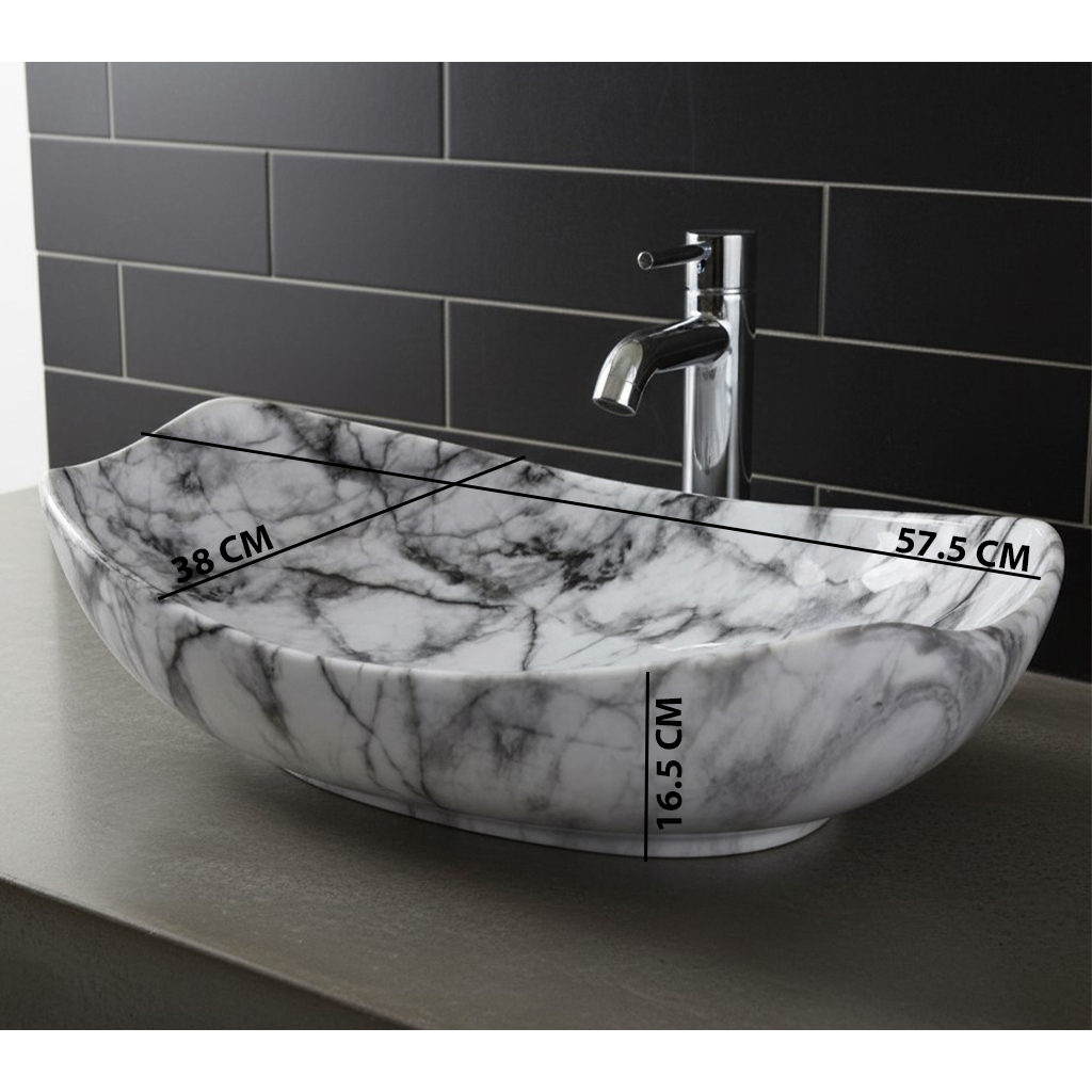 MS-2607 XYLOAN MODERN TABLE TOP BASIN GLOSSY (22"X15") - Image 3