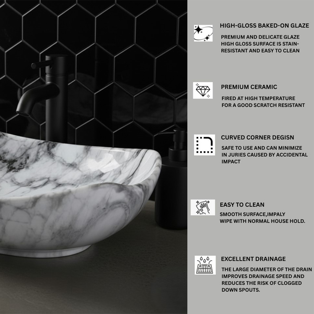 MS-2607 XYLOAN MODERN TABLE TOP BASIN GLOSSY (22"X15") - Image 4