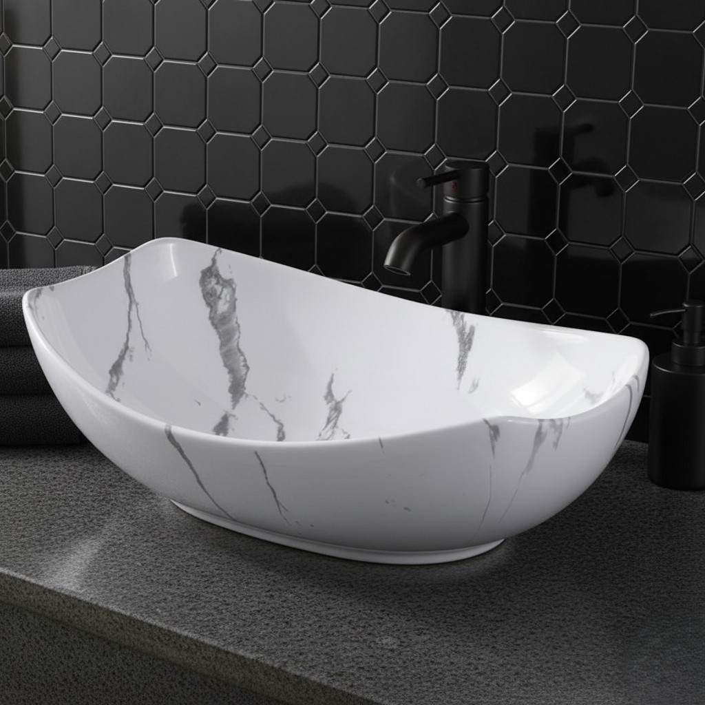 MS-2610 XYLOAN MODERN TABLE TOP BASIN GLOSSY (22"X15") - Image 2