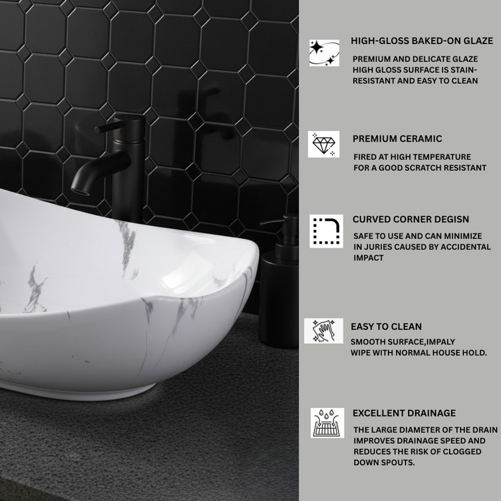 MS-2610 XYLOAN MODERN TABLE TOP BASIN GLOSSY (22"X15") - Image 4