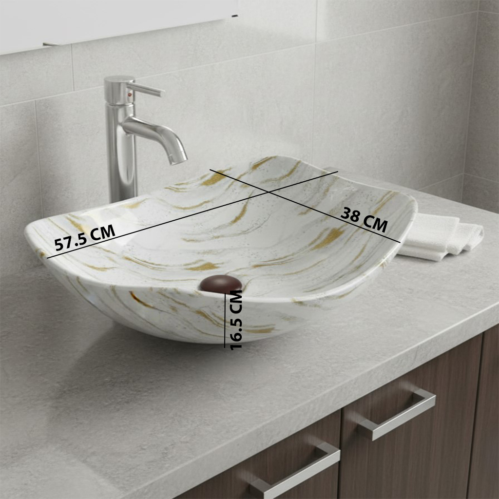 MS-2612 XYLOAN MODERN TABLE TOP BASIN GLOSSY (22"X15") - Image 3
