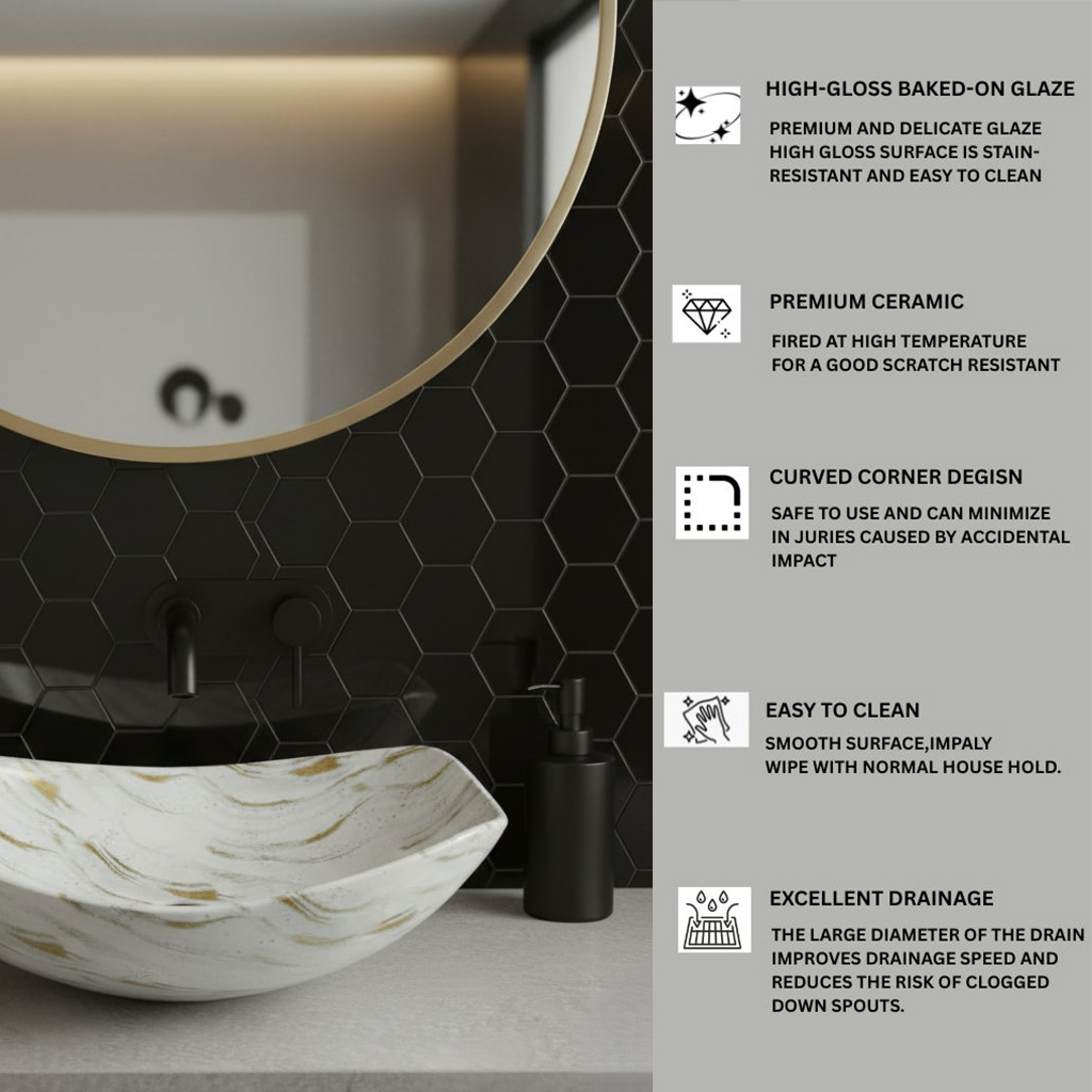 MS-2612 XYLOAN MODERN TABLE TOP BASIN GLOSSY (22"X15") - Image 4