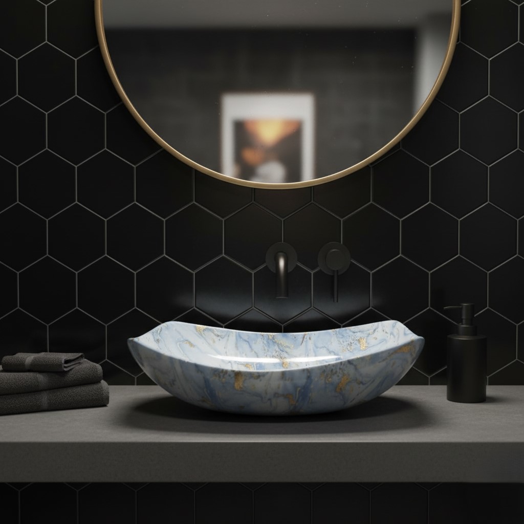 MS-2613 XYLOAN MODERN TABLE TOP BASIN GLOSSY (22"X16") - Image 2