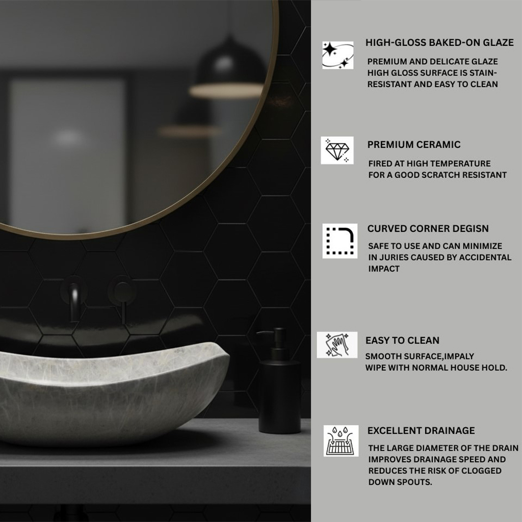 MS-2614 XYLOAN MODERN TABLE TOP BASIN GLOSSY (22"X15") - Image 4