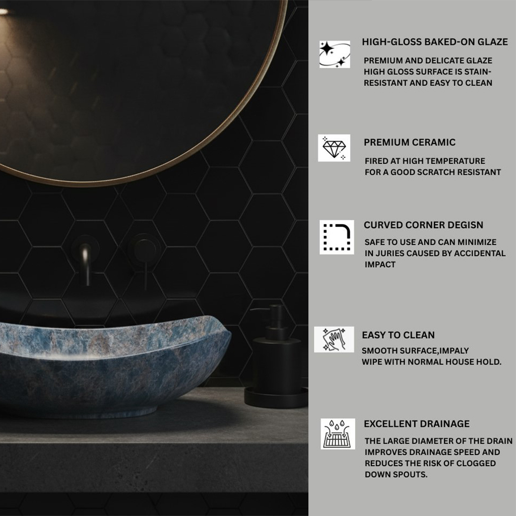 MS-2615 XYLOAN MODERN TABLE TOP BASIN GLOSSY (22"X15") - Image 4
