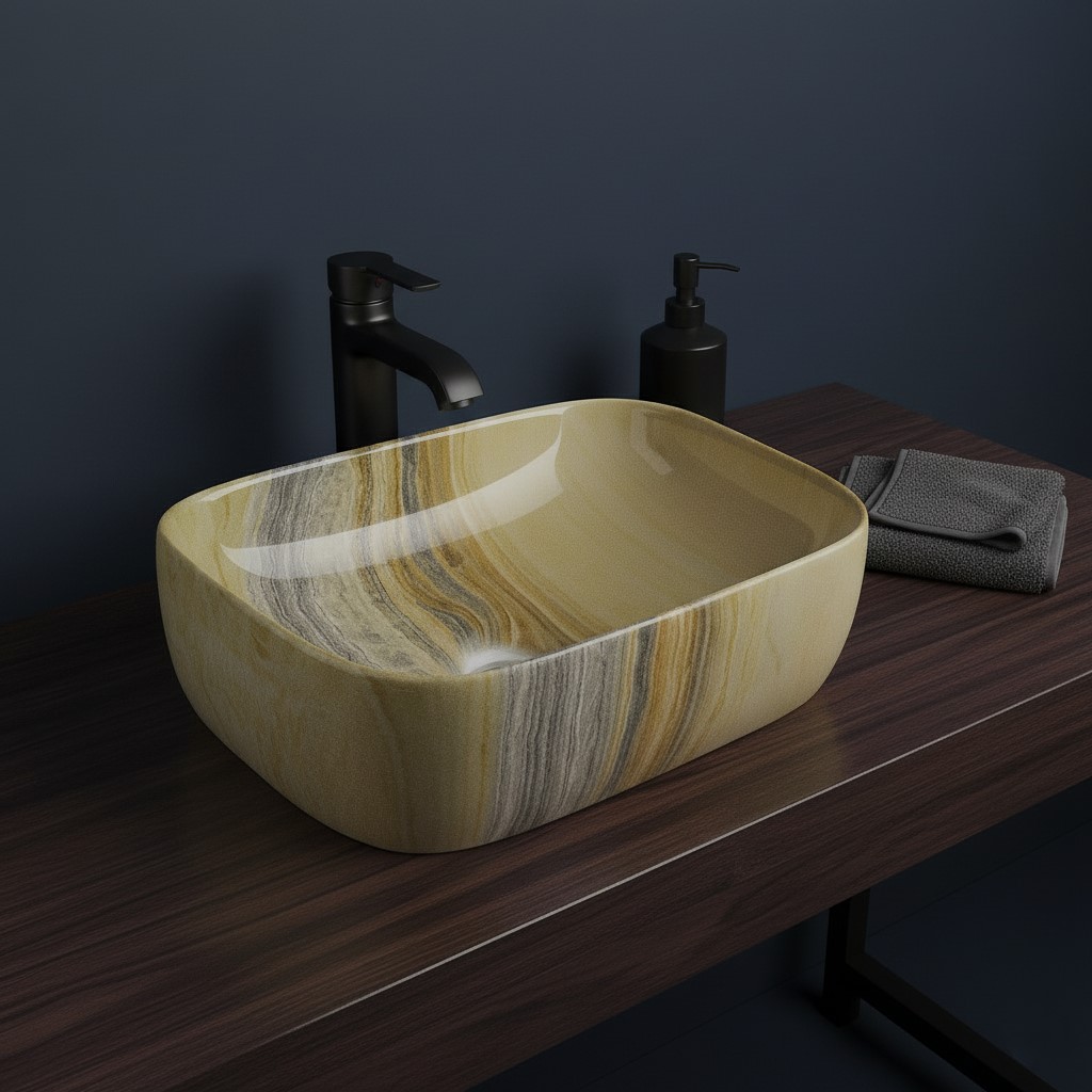 MS-301 XYLOAN TABLE TOP BASIN GLOSSY (16"X12") - Image 2