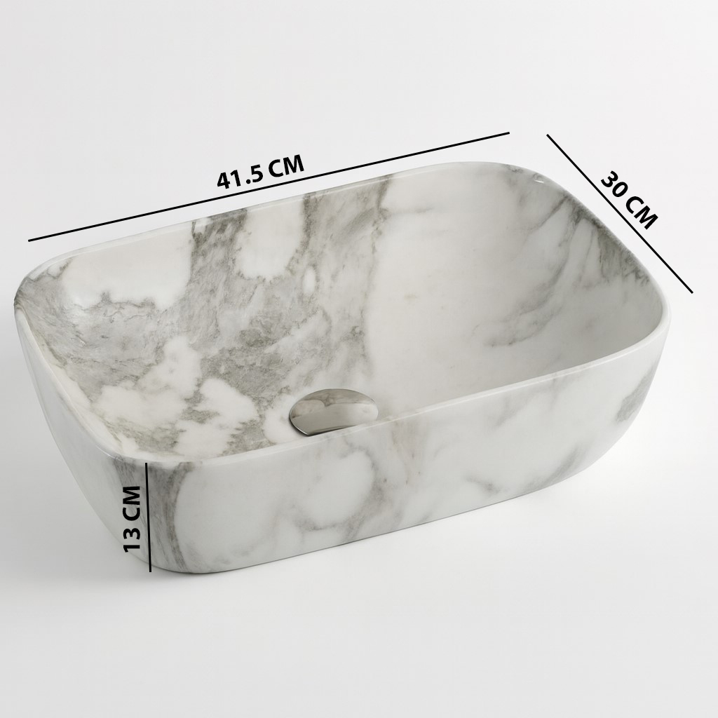 MS-307 XYLOAN TABLE TOP BASIN GLOSSY (16"X12") - Image 3
