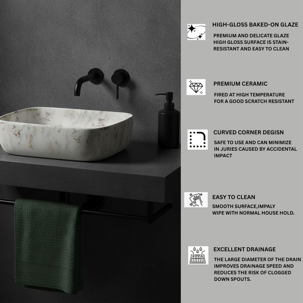 MS-309 XYLOAN TABLE TOP BASIN GLOSSY (16"X12") - Image 4