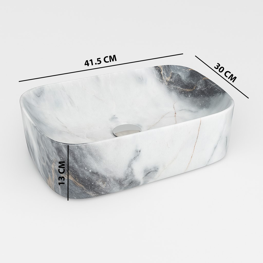 MS-311 XYLOAN TABLE TOP BASIN GLOSSY (16"X12") - Image 3