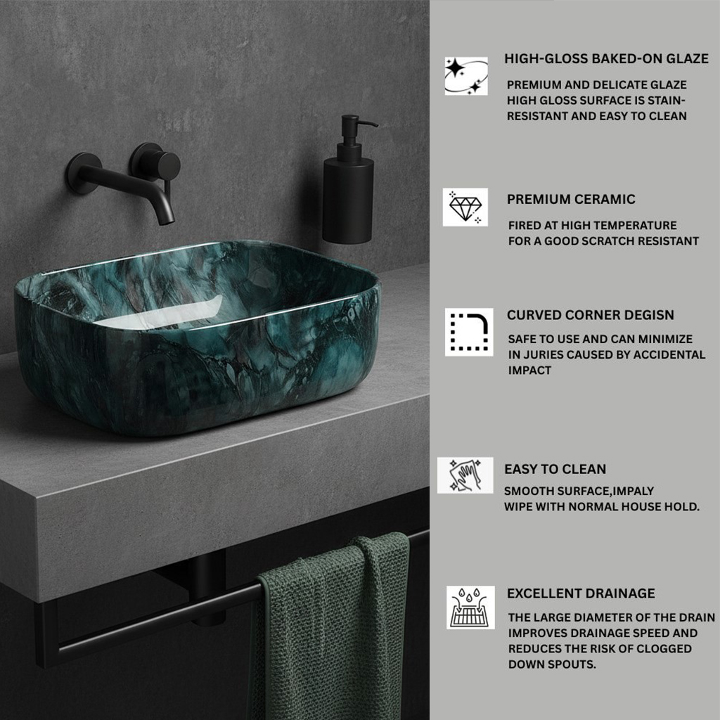 MS-312 XYLOAN TABLE TOP BASIN GLOSSY (16"X12") - Image 4