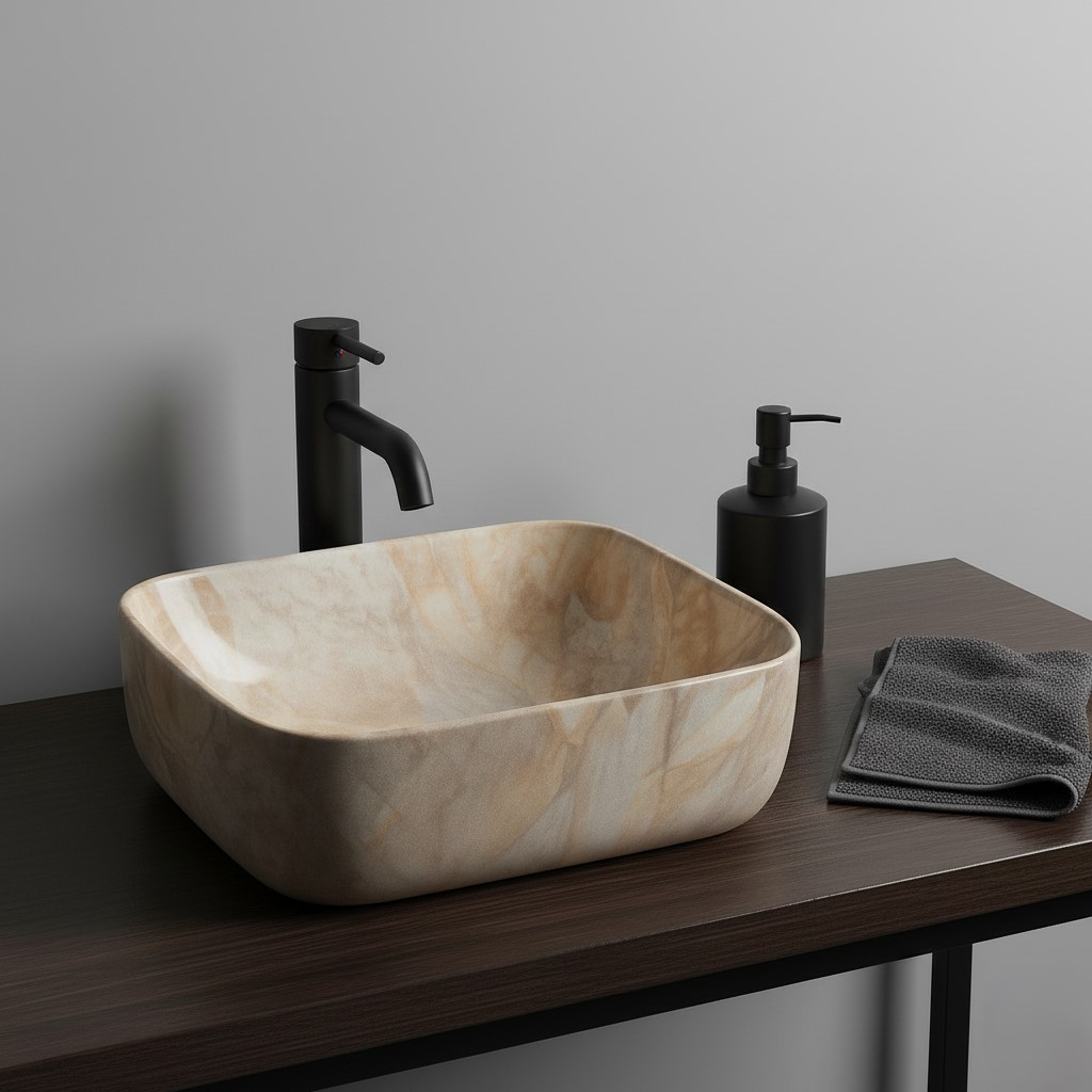 MS-314 XYLOAN TABLE TOP BASIN GLOSSY (16"X12") - Image 2