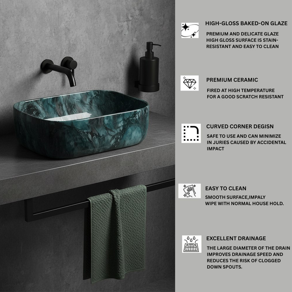 MS-404 XYLOAN TABLE TOP BASIN GLOSSY (18"X13") - Image 4