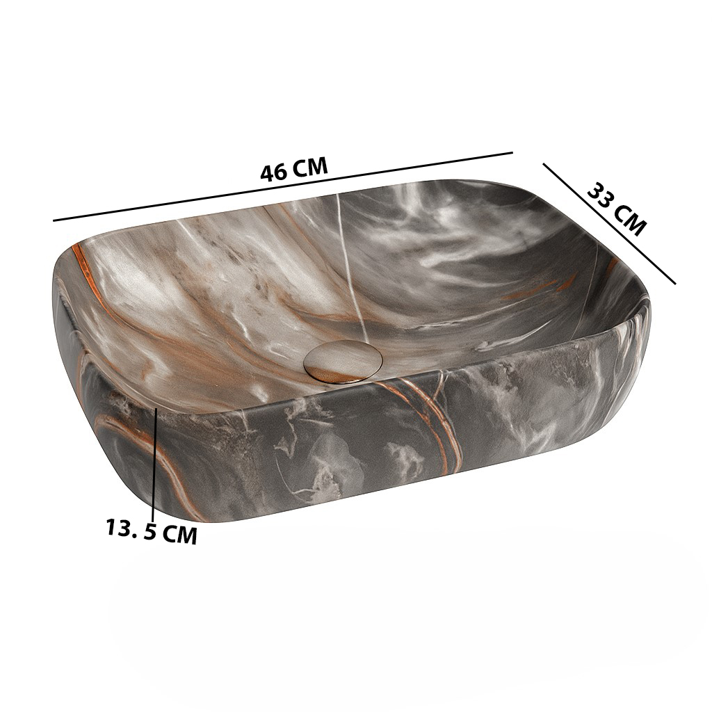 MS-405 XYLOAN TABLE TOP BASIN GLOSSY (18"X13") - Image 3
