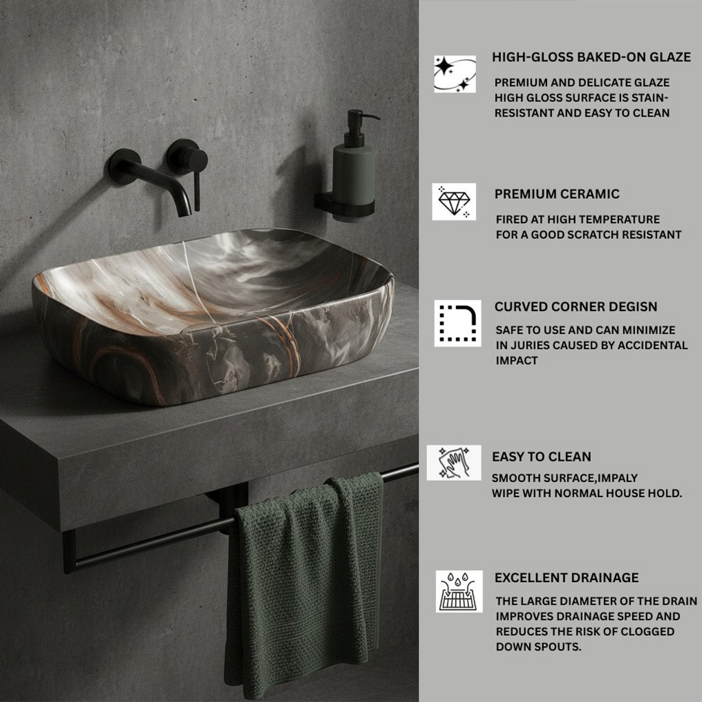 MS-405 XYLOAN TABLE TOP BASIN GLOSSY (18"X13") - Image 4