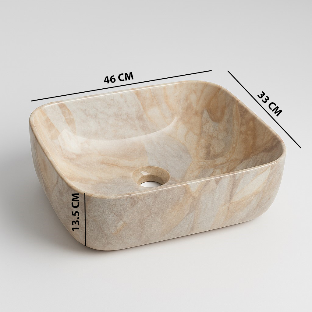 MS-406 XYLOAN TABLE TOP BASIN GLOSSY (18"X13") - Image 3