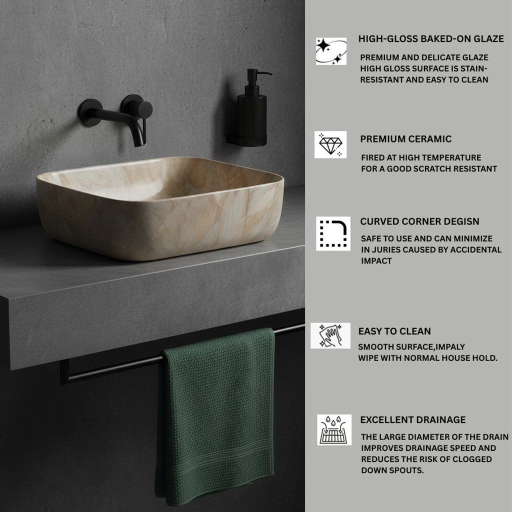 MS-406 XYLOAN TABLE TOP BASIN GLOSSY (18"X13") - Image 4