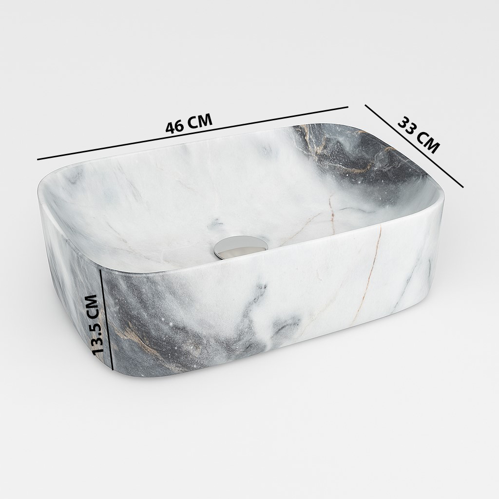 MS-411 XYLOAN TABLE TOP BASIN GLOSSY (18"X13") - Image 3