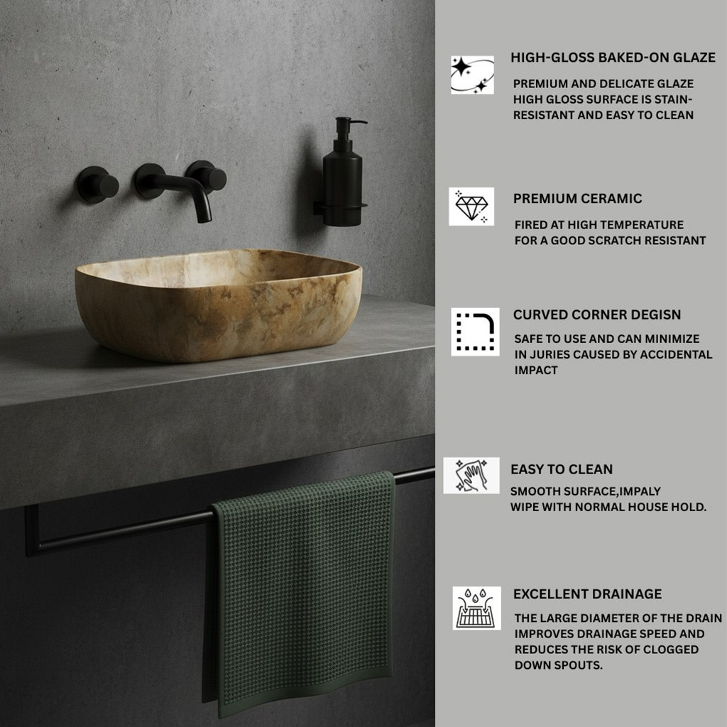 MS-413 XYLOAN TABLE TOP BASIN GLOSSY (18"X13") - Image 4