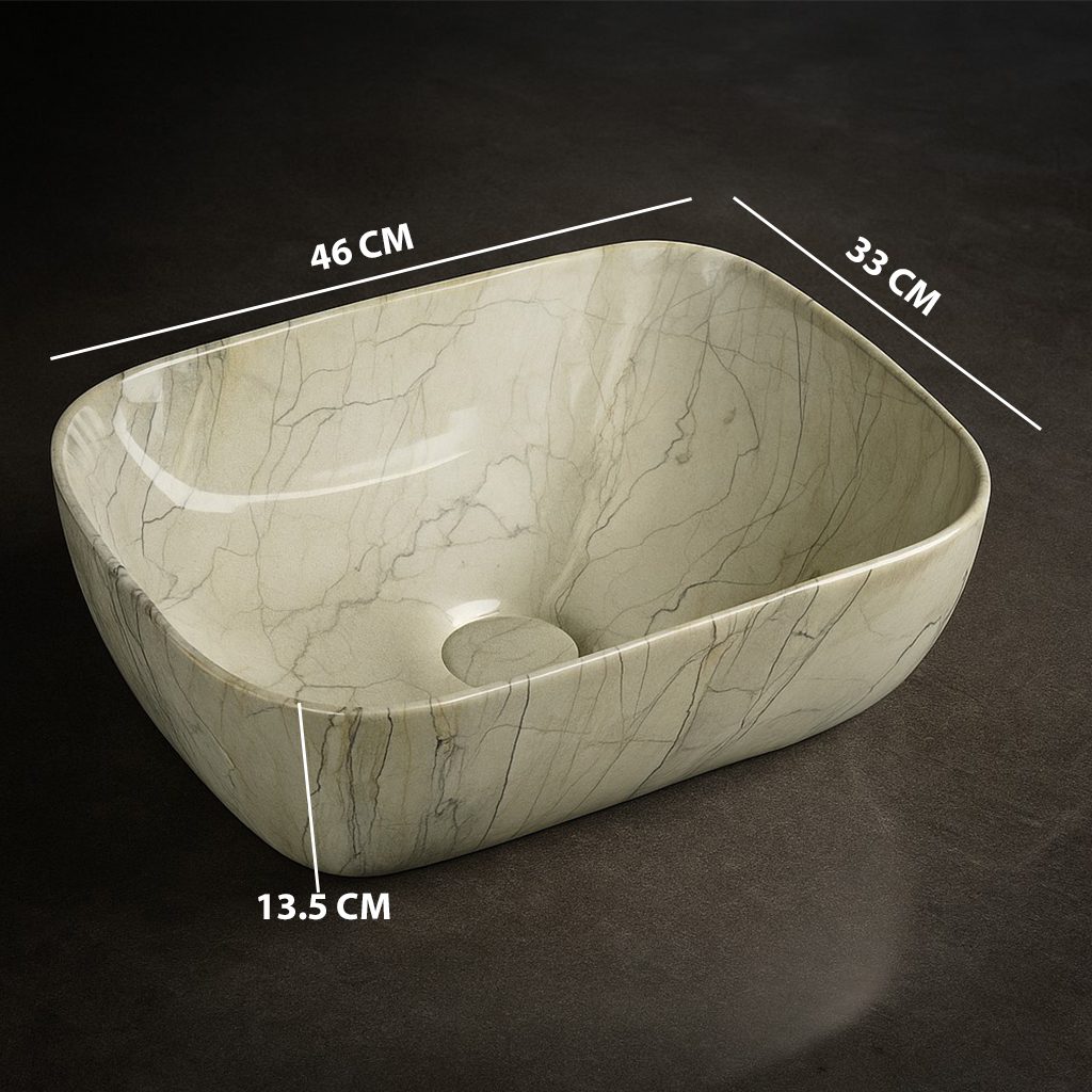 MS-416 XYLOAN TABLE TOP BASIN GLOSSY (18"X13") - Image 3