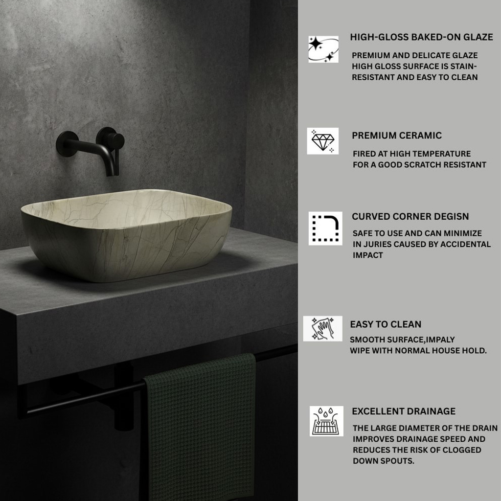 MS-416 XYLOAN TABLE TOP BASIN GLOSSY (18"X13") - Image 4