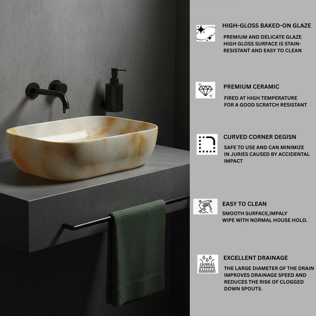 MS-417 XYLOAN TABLE TOP BASIN GLOSSY (18"X13") - Image 4
