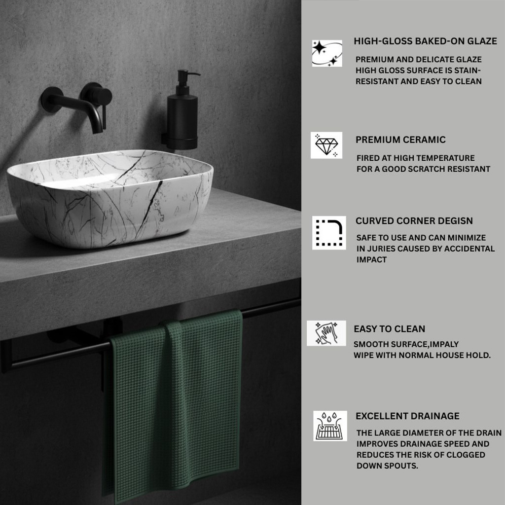 MS-425 XYLOAN TABLE TOP BASIN GLOSSY (18"X13") - Image 4