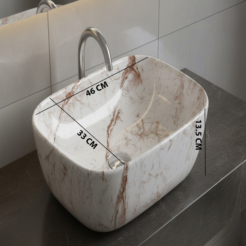 MS-426 XYLOAN TABLE TOP BASIN GLOSSY (18"X13") - Image 3
