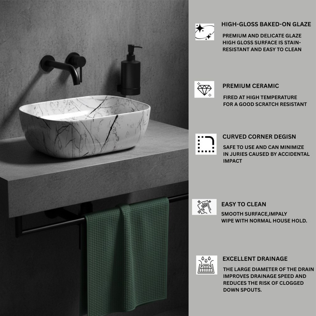 MS-426 XYLOAN TABLE TOP BASIN GLOSSY (18"X13") - Image 4