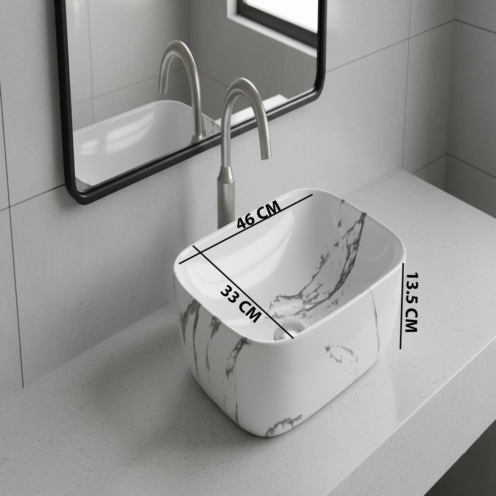 MS-427 XYLOAN TABLE TOP BASIN GLOSSY (18"X13") - Image 3
