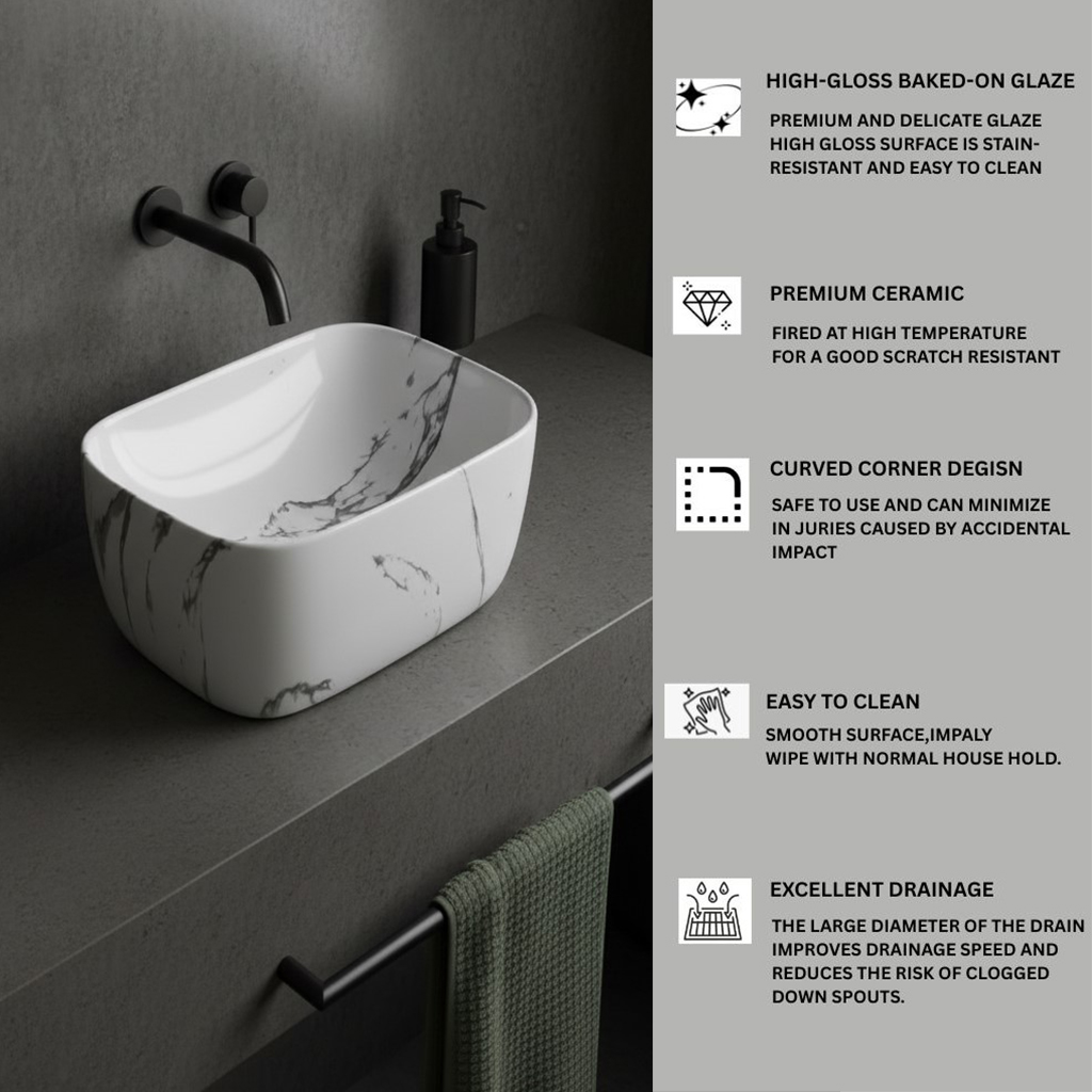 MS-427 XYLOAN TABLE TOP BASIN GLOSSY (18"X13") - Image 4