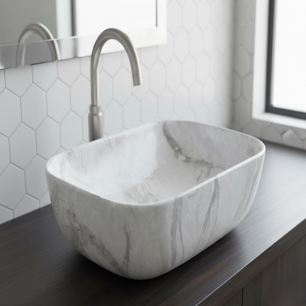 MS-428 XYLOAN TABLE TOP BASIN GLOSSY (18"X13")