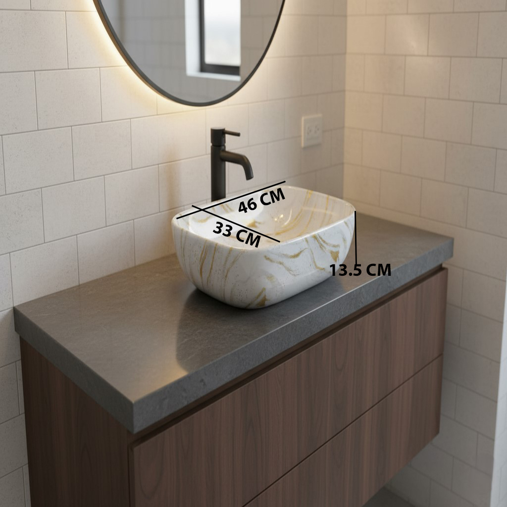 MS-431 XYLOAN TABLE TOP BASIN GLOSSY (18"X13") - Image 3