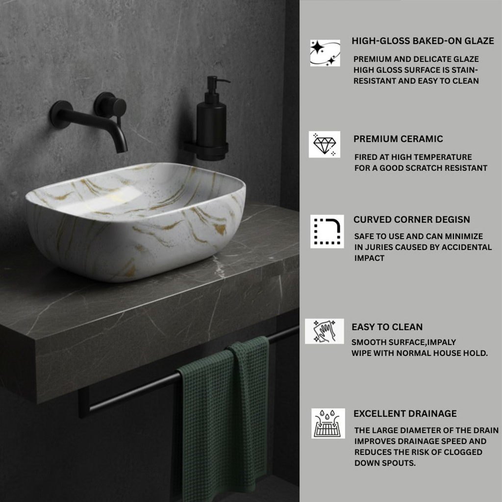 MS-431 XYLOAN TABLE TOP BASIN GLOSSY (18"X13") - Image 4