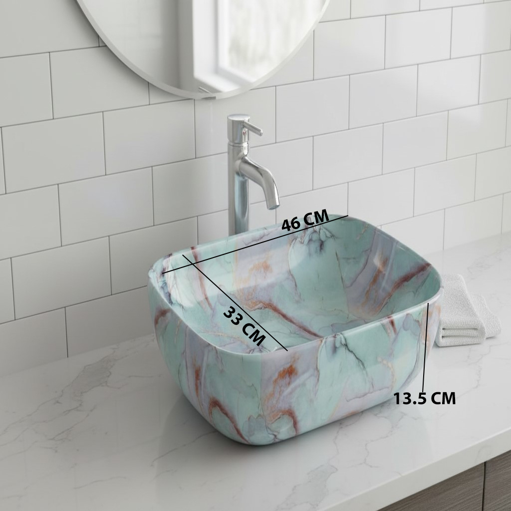 MS-432 XYLOAN TABLE TOP BASIN GLOSSY (18"X13") - Image 3