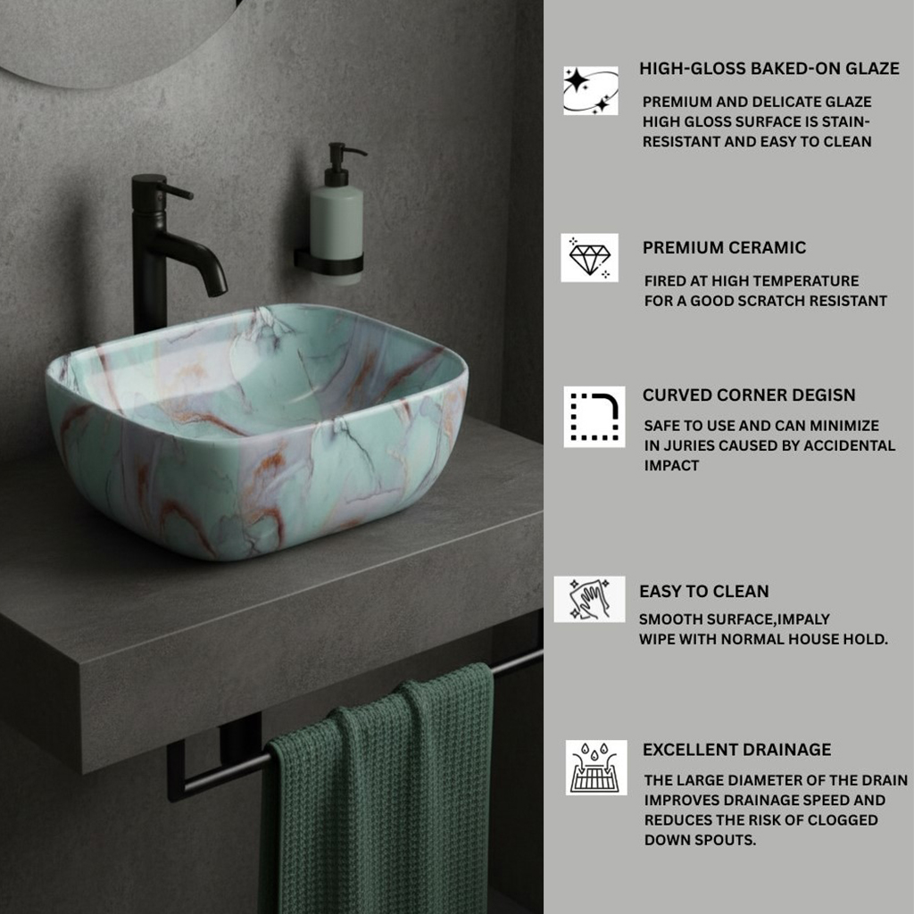 MS-432 XYLOAN TABLE TOP BASIN GLOSSY (18"X13") - Image 4