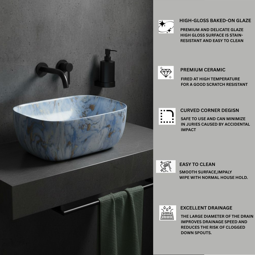 MS-433 XYLOAN TABLE TOP BASIN GLOSSY (18"X13") - Image 4