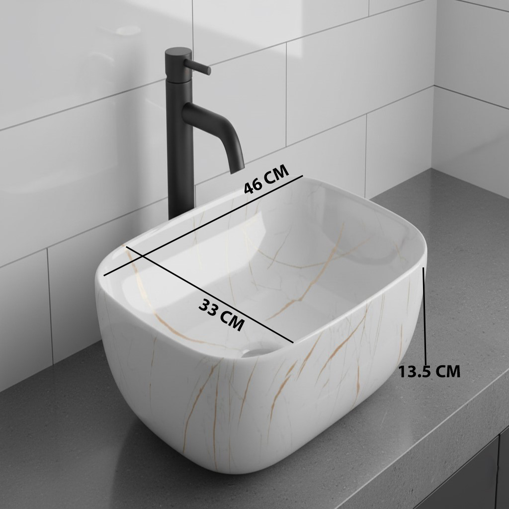 MS-434 XYLOAN TABLE TOP BASIN GLOSSY (18"X13") - Image 3