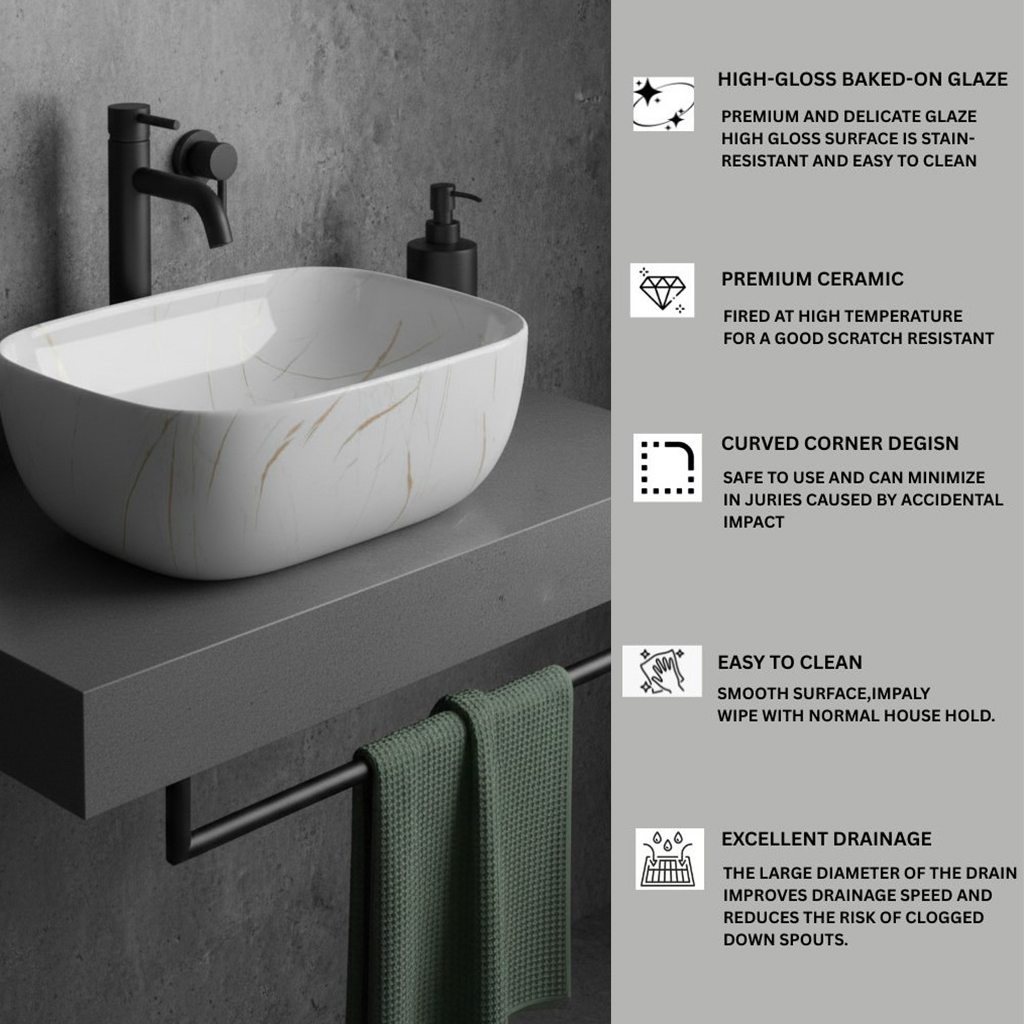 MS-434 XYLOAN TABLE TOP BASIN GLOSSY (18"X13") - Image 4