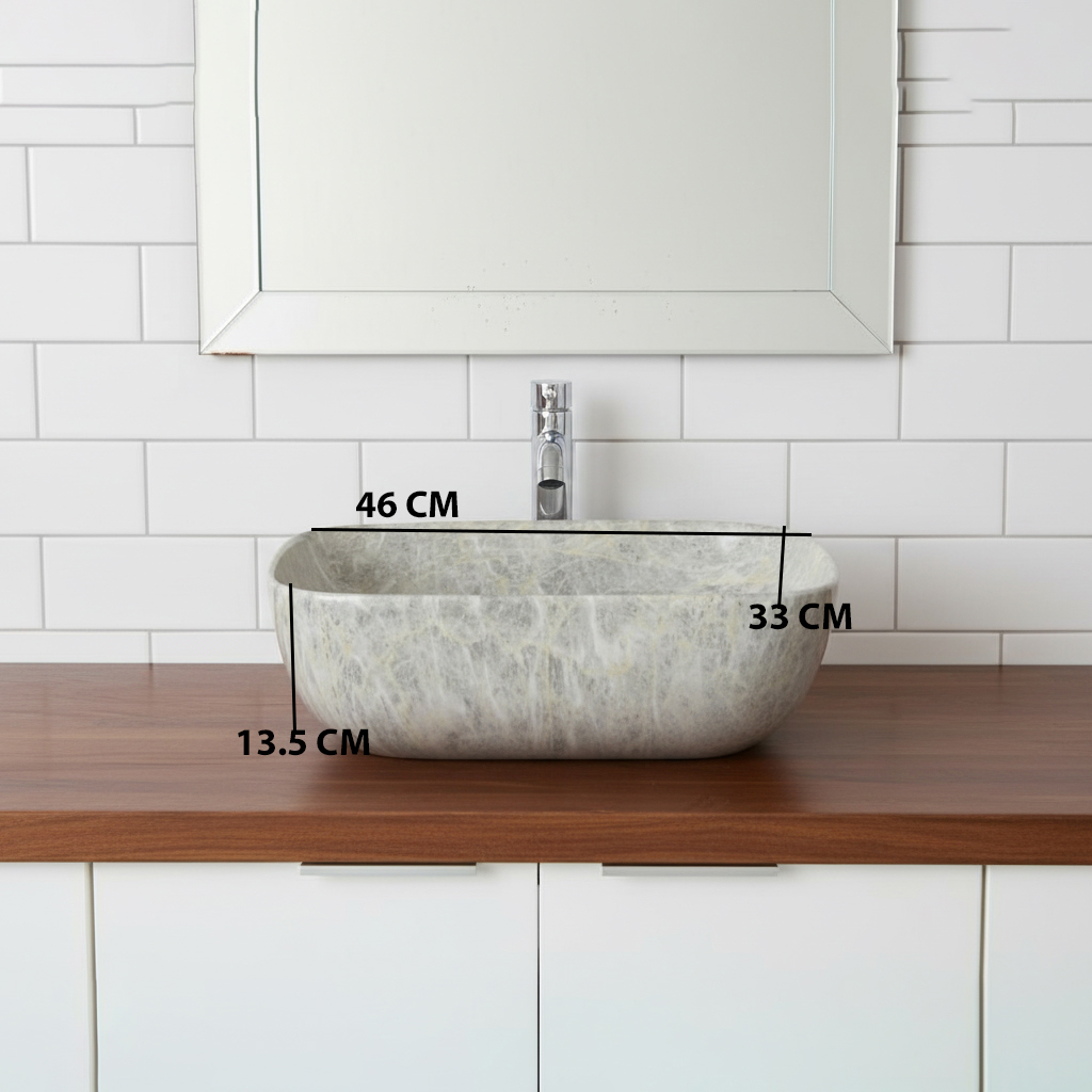 MS-435 XYLOAN TABLE TOP BASIN GLOSSY (18"X13") - Image 4