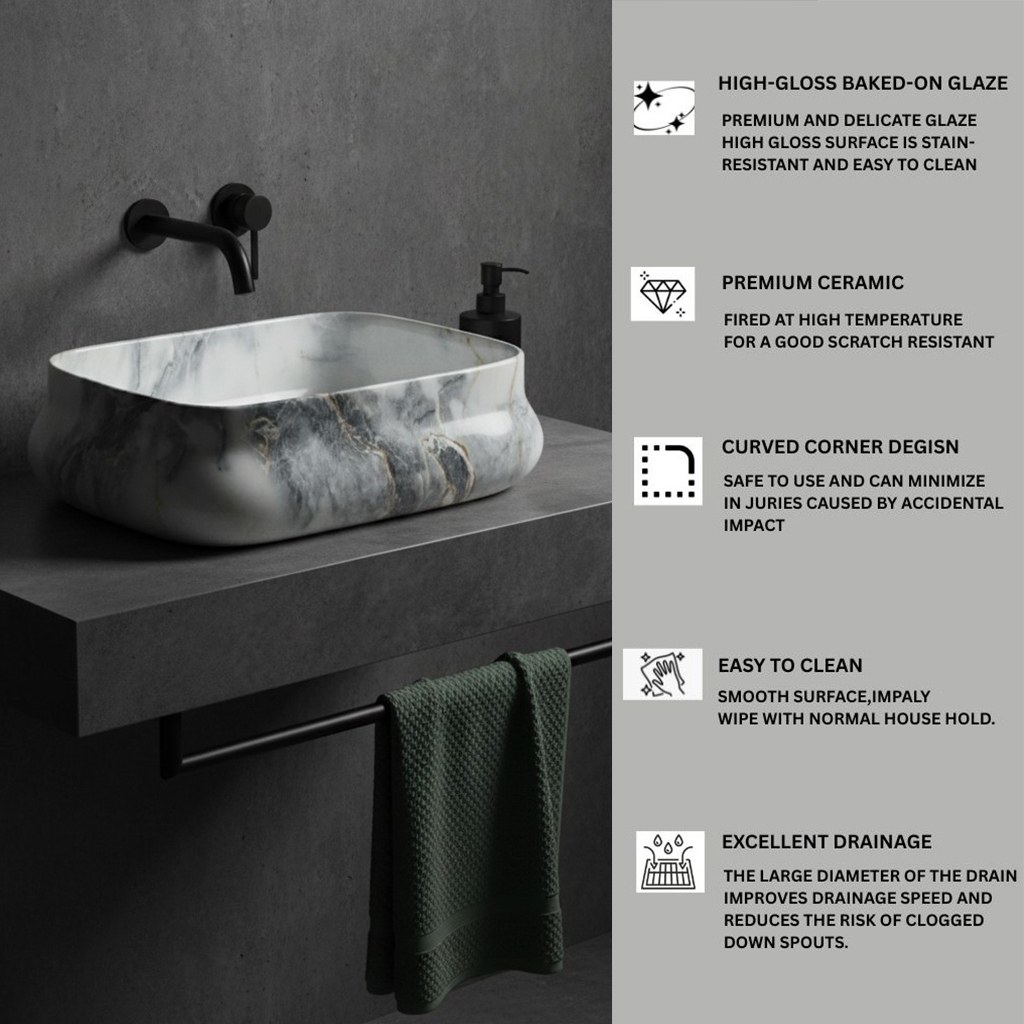 MS-501 XYLOAN TABLE TOP BASIN GLOSSY (18"X14") - Image 3