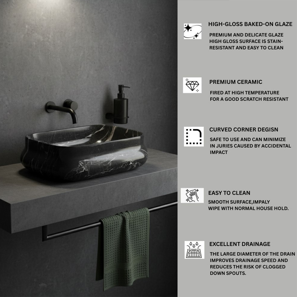 MS-502 XYLOAN TABLE TOP BASIN GLOSSY (18"X14") - Image 4
