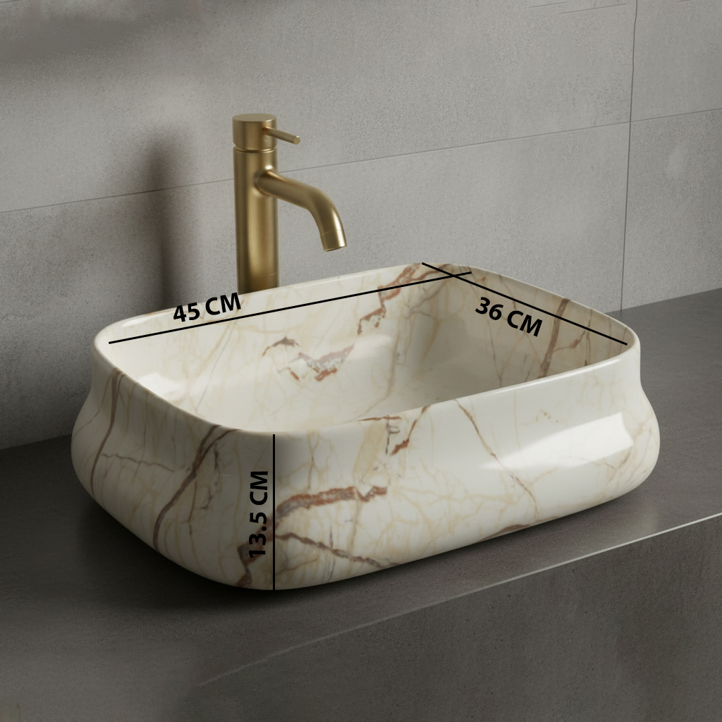 MS-503 XYLOAN TABLE TOP BASIN GLOSSY (18"X14") - Image 3