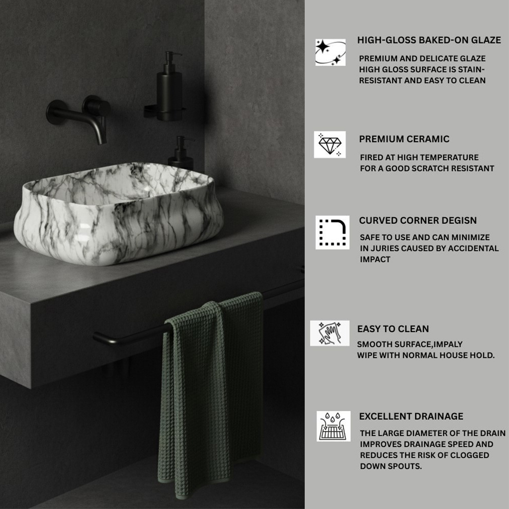 MS-504 XYLOAN TABLE TOP BASIN GLOSSY (18"X14") - Image 4
