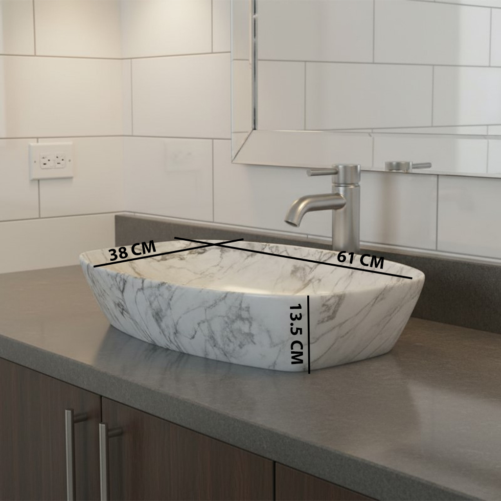 MS-601 XYLOAN TABLE TOP BASIN GLOSSY (24"X15") - Image 3