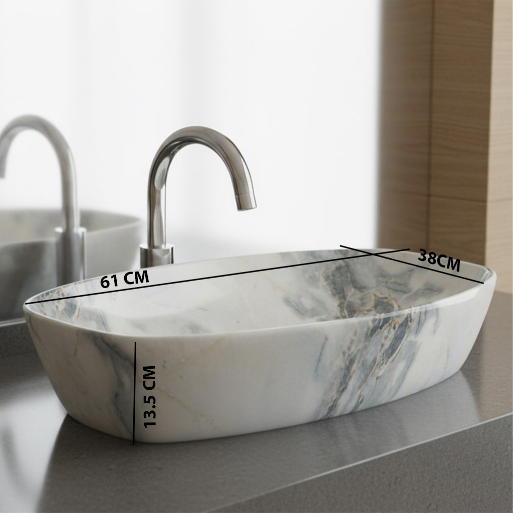 MS-602 XYLOAN TABLE TOP BASIN GLOSSY (24"X15") - Image 3