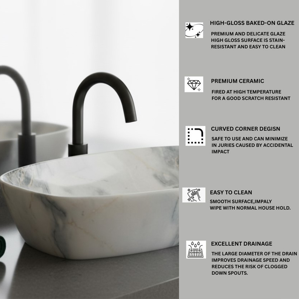 MS-602 XYLOAN TABLE TOP BASIN GLOSSY (24"X15") - Image 4
