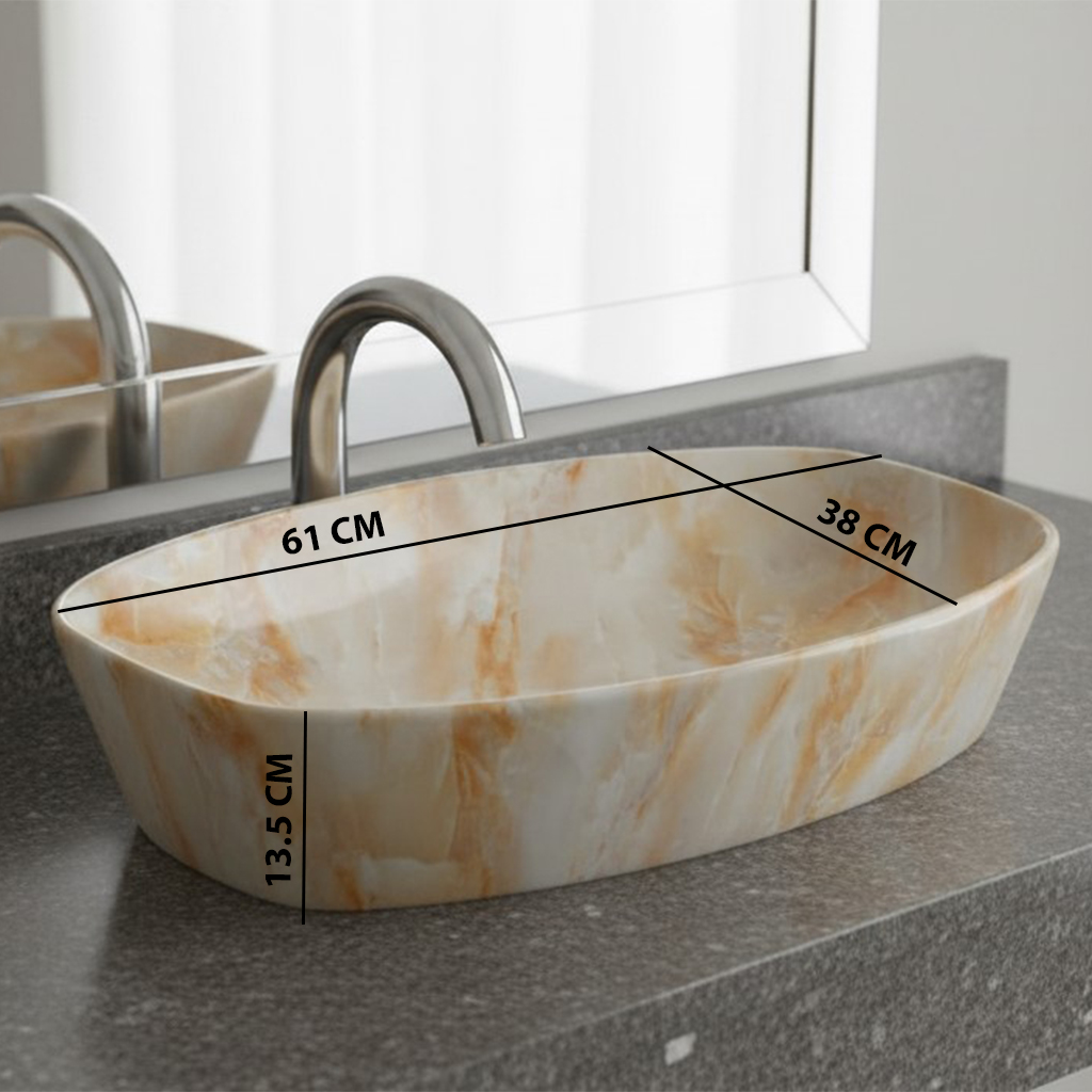MS-603 XYLOAN TABLE TOP BASIN GLOSSY (24"X15") - Image 3