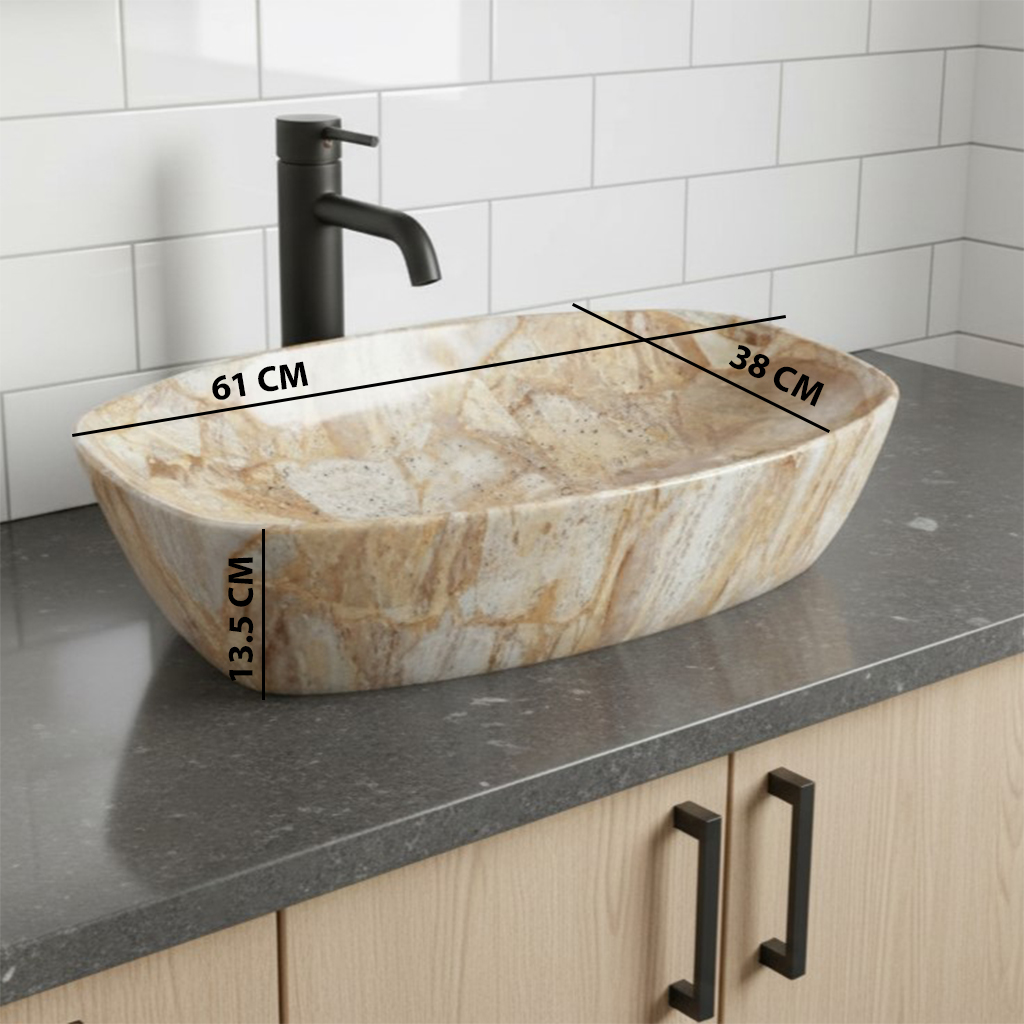 MS-604 XYLOAN TABLE TOP BASIN GLOSSY (24"X15") - Image 3