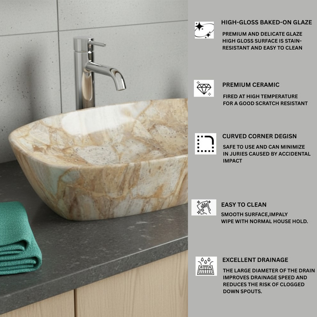 MS-604 XYLOAN TABLE TOP BASIN GLOSSY (24"X15") - Image 4