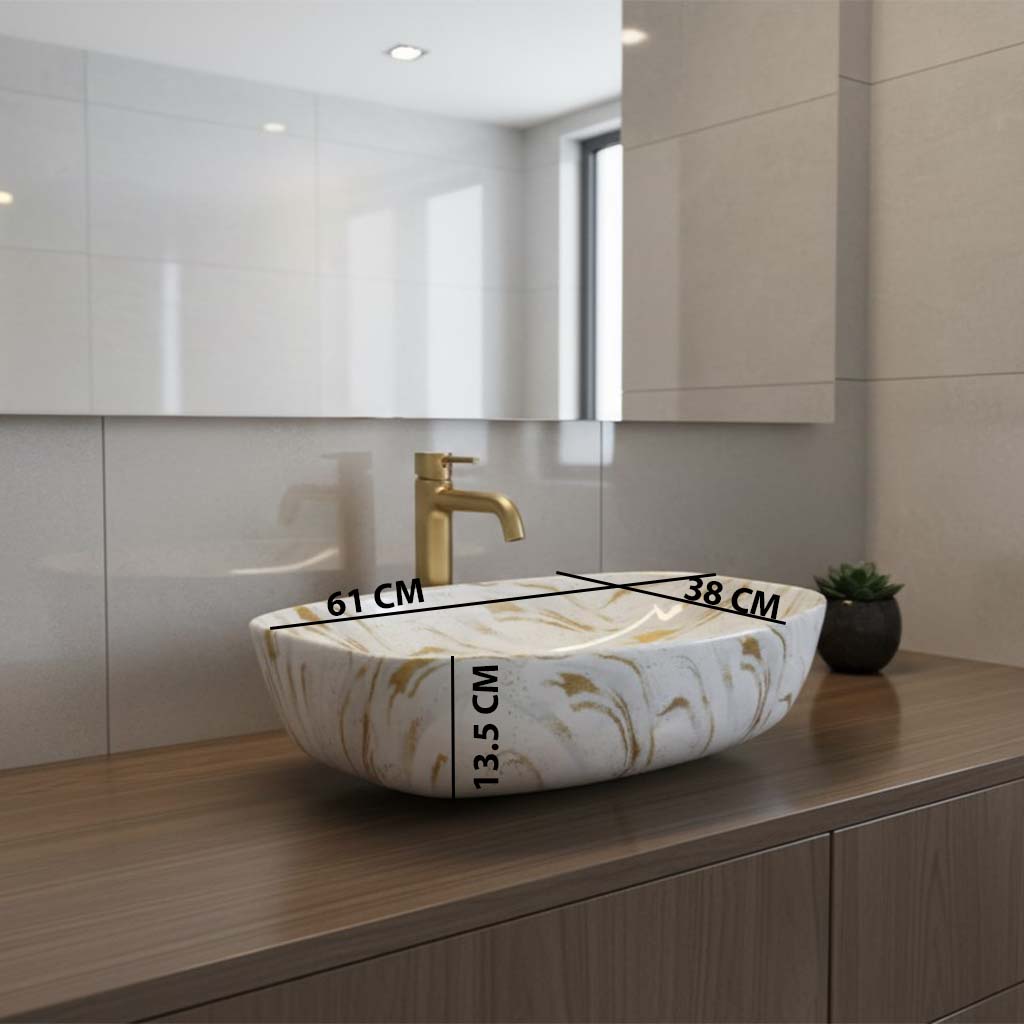 MS-610 XYLOAN TABLE TOP BASIN GLOSSY (24"X15") - Image 3